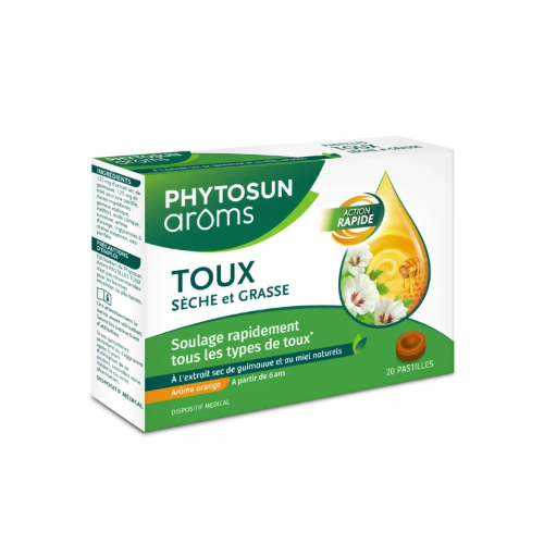 PHYTOSUNARÔMS PASTILLES TOUX SÈCHE ET GRASSE - 20 Pastilles