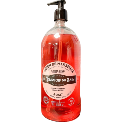 LE COMPTOIR DU BAIN Savon Traditionnel de Marseille Rose - 1L