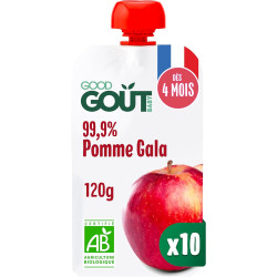 GOOD GOÛT GOURDE BIO +4 mois Pomme - 120g