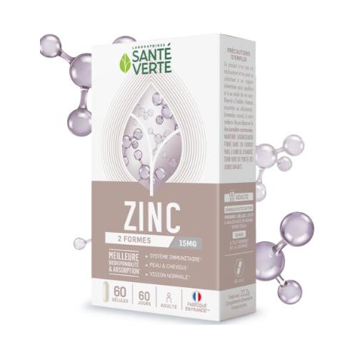 SANTE VERTE ZINC 15mg - 60 Gélules