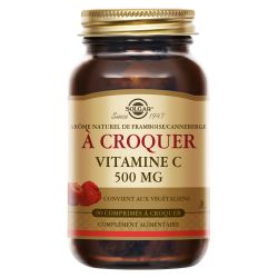 SOLGAR VITAMINE C à croquer Framboise - 90 comprimés