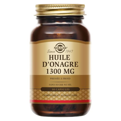 SOLGAR HUILE D'ONAGRE 1300mg - 60 Gélules