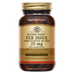 SOLGAR FER DOUX Gentle Iron 25mg - 90 Gélules Végétales