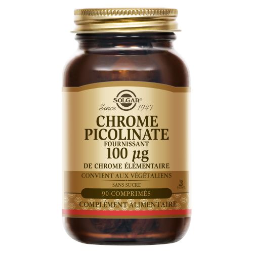 SOLGAR CHROME PICOLINATE 100mcg 90 Comprimés