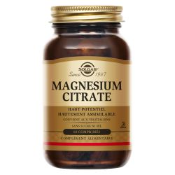 SOLGAR MAGNESIUM CITRATE Hautement assimilable - 60 comprimés