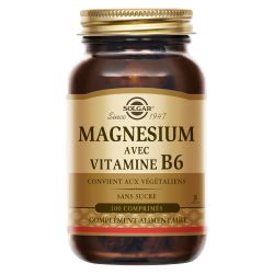 SOLGAR MAGNÉSIUM avec VITAMINE B6 - 100 Comprimés