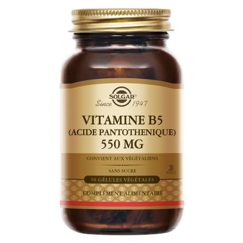 SOLGAR VITAMINE B5 Acide Pantothenique 550mg - 50 Gélules