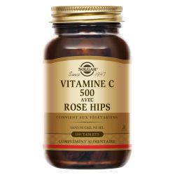 SOLGAR VITAMINE C 500 avec ROSE HIPS - 100 Comprimés