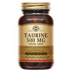 SOLGAR TAURINE 500mg - 50 Gélules Végétales