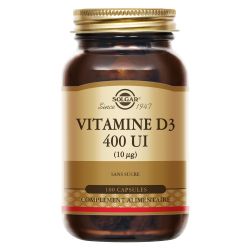 SOLGAR VITAMINE D3400 UI - 100 Gélules