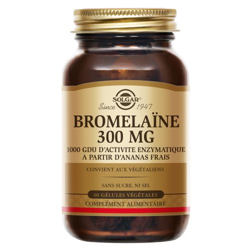 SOLGAR BROMELAÏNE 300mg - 60 Gélules