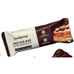 FOODSPRING BARRE PROTEINÉE Extra Chocolat Double Choc Cashew -