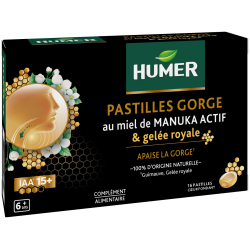 HUMER THROAT PASTILLES MANUKA HONEY - 16 Pastilles