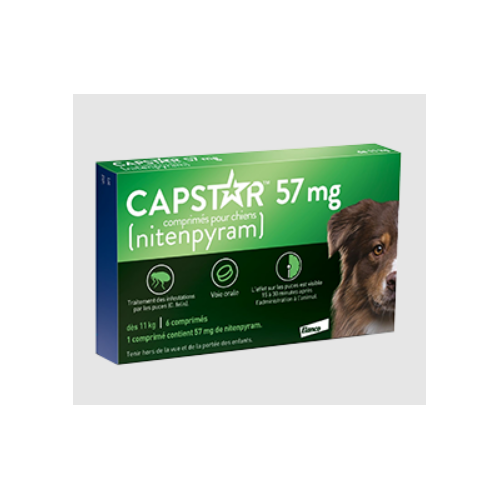 CAPSTAR Anti Puces Chien 57mg - 6 Comprimés