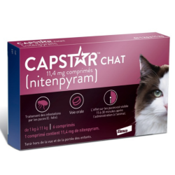 CAPSTAR Anti Puces Chat 11,4mg - 6 Comprimés