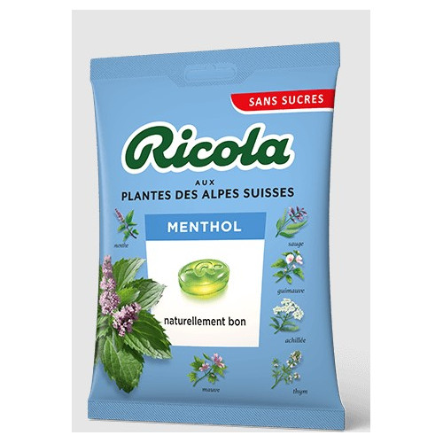 RICOLA MENTHOL Bonbons Sans Sucres - 70g