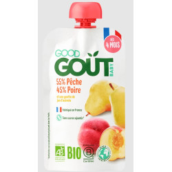 GOOD GOÛT GOURDE BIO +4 mois Pêche Poire - 120g