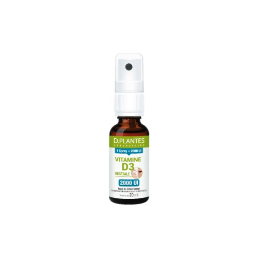 D PLANTES VITAMINE D3 2000 UI Végétale Spray - 20ml