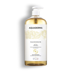 AQUADERMA Huile de Douche Aloe Vera et Huile d'Argan - 1L