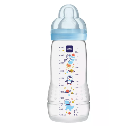 MAM BIBERON EASY ACTIVE +6 Mois Débit 4 Très Rapide Bleu - 330ml