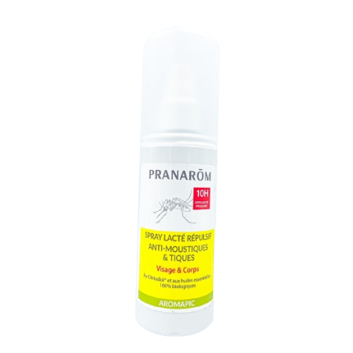 PRANAROM AROMAPIC Spray Lacté Répulsif Anti-Moustique et Tique