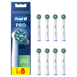 ORAL-B PRO CROSS ACTION BROSSETTES - 8 Recharges