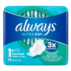 ALWAYS ULTRA Normal (Taille 1) Serviettes Avec Ailettes - 14