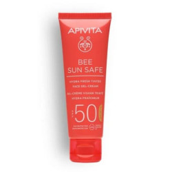 APIVITA SOLAIRE BEE SUN SAFE GEL-CRÈME VISAGE TEINTÉ HYDRA