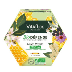 VITAFLOR BIO DÉFENSE Gelée Royale 1500mg - 20 Ampoules de 10ml