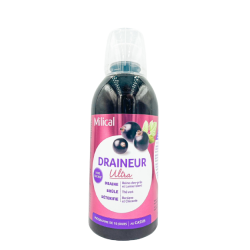 MILICAL DRAINEUR ULTRA Sans Sucre Goût Cassis - 500ml