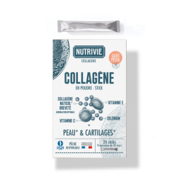 NUTRIVIE COLLAGÈNE STICK Peau et Cartilage Goût Pêche - 200g