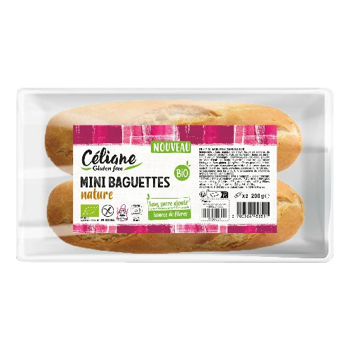 CÉLIANE MINI ORGANIC BAGUETTES - 2x200g