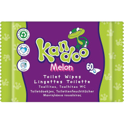 KANDOO - Melon Child Toilet Wipes - 60 Wipes