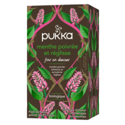 PUKKA Infusion Bio Menthe Poivrée et Réglisse Bio - 20 Sachets