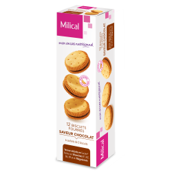 MILICAL Chocolate-flavored filled cookies 12 cookies