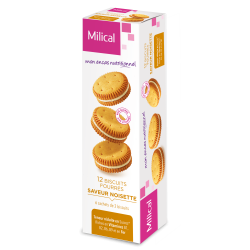 MILICAL BISCUITS fourrés saveur Noisette - 12 Biscuits