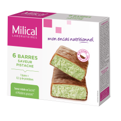 MILICAL BARRE MINCEUR Chocolat Pistache - 6 Barres