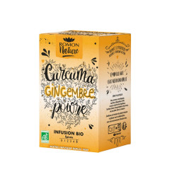 ROMON NATURE TISANE Curcuma Gingembre Poivre Bio - 16 Sachets