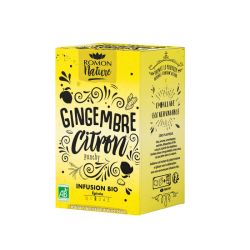 ROMON NATURE TISANE Gingembre Citron Bio - 16 Sachets