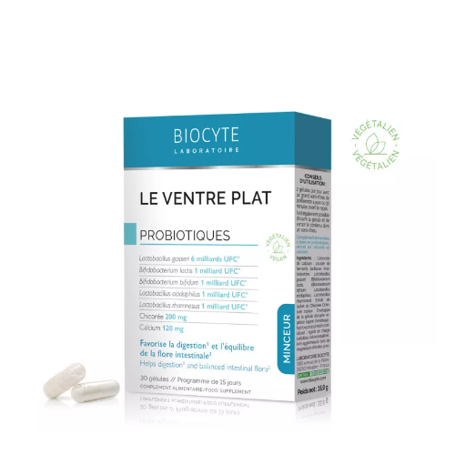 BIOCYTE LE VENTRE PLAT Probiotiques - 30 Gélules