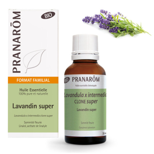 PRANARÔM HUILE ESSENTIELLE Lavandin Super BIO Format Économique