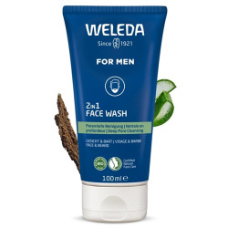 WELEDA HOMME Nettoyant Visage 2-en-1 BIO Visage et Barbe - 100ml