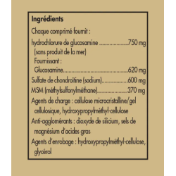 SOLGAR GLUCOSAMINE CHONDROÏTINE MSM - 60 Comprimés