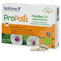 LADRÔME PROPOLIS Pastilles Adoucissantes Goût Menthol Citron