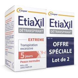 ETIAXIL DÉTRANSPIRANT AISSELLES Peaux Normales - Roll-on Lot de