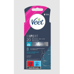 VEET EXPERT CIRE FROIDE Visage Peaux Sensibles - 20 Bandes