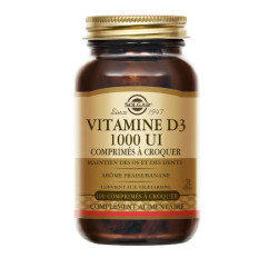 SOLGAR VITAMINE D3 1000 UI - 100 Comprimés