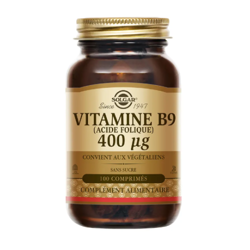 SOLGAR VITAMINE B9 Acide Folique 400mcg - 100 Comprimés