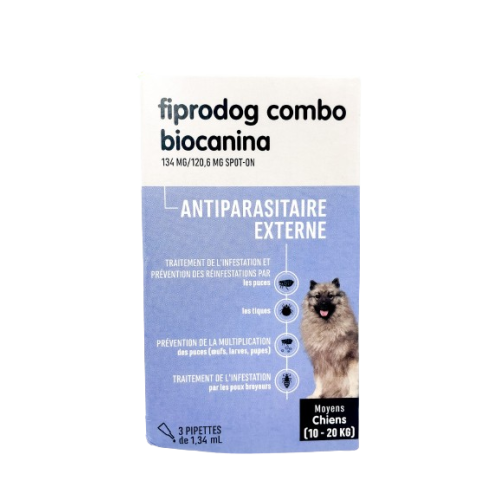 VIOCANINA FIPRODOG COMBO Antiparasitaire Externe Chiens Moyens