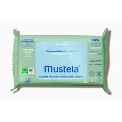 MUSTELA LINGETTES NETTOYANTES Compostables - 60 Lingettes